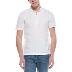 Thom Browne Mens  Polo Shirt, White
